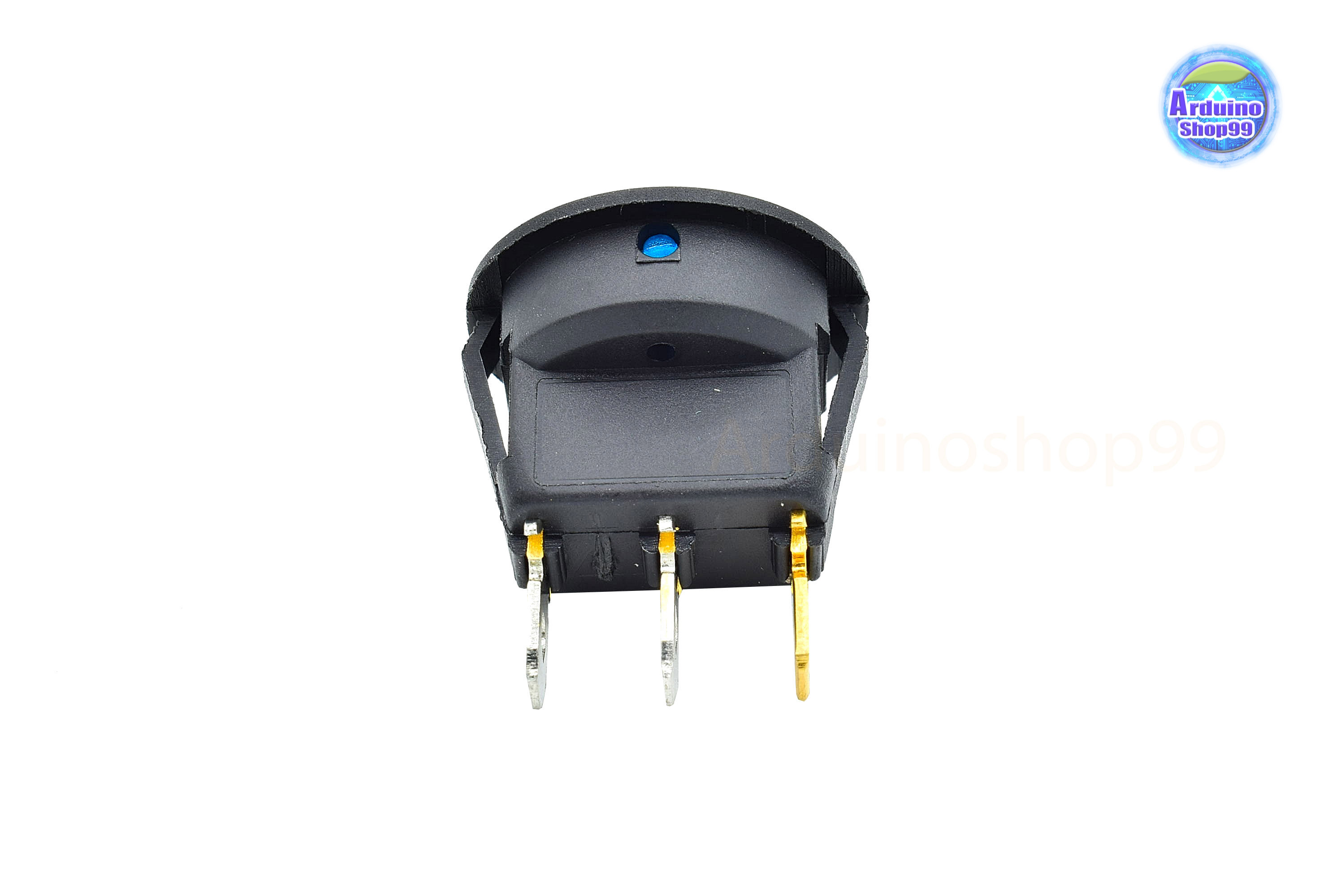 12V LED Dot Light Car Boat Auto Round ON/OFF Rocker Blue( 1 ตัว)