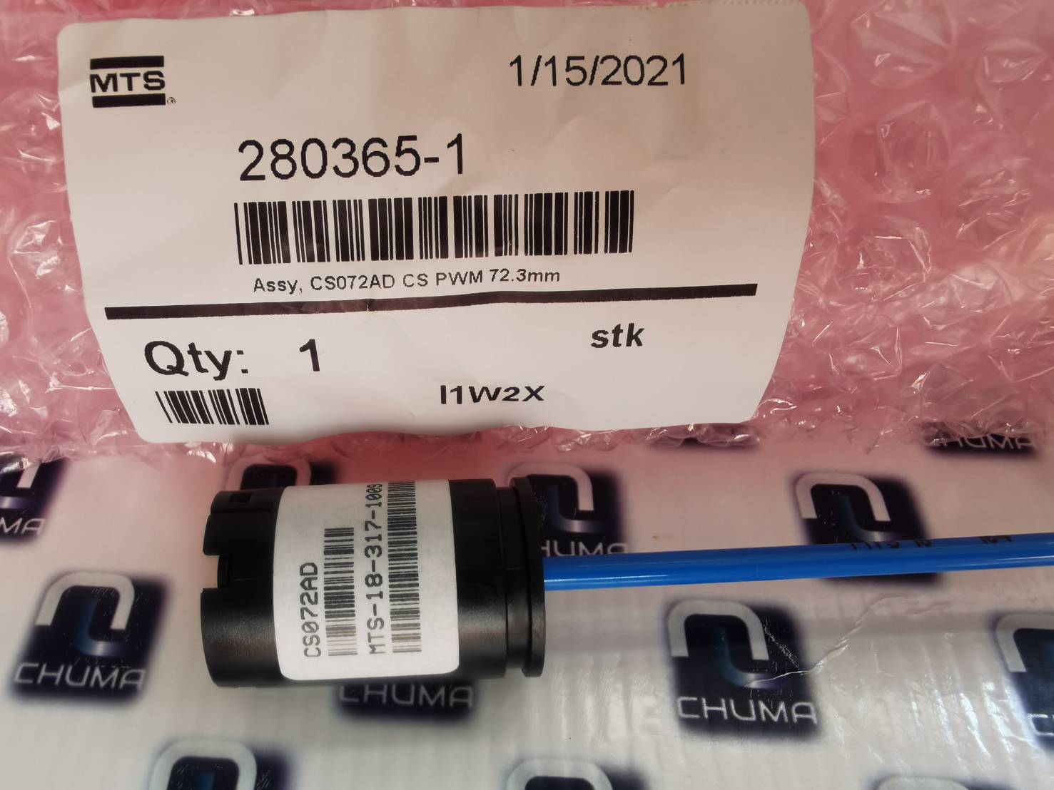 MTS Temposonic, sensor, 280365-1,MTS 18 317 1009, CS072AD CS PWM 72.3 mm