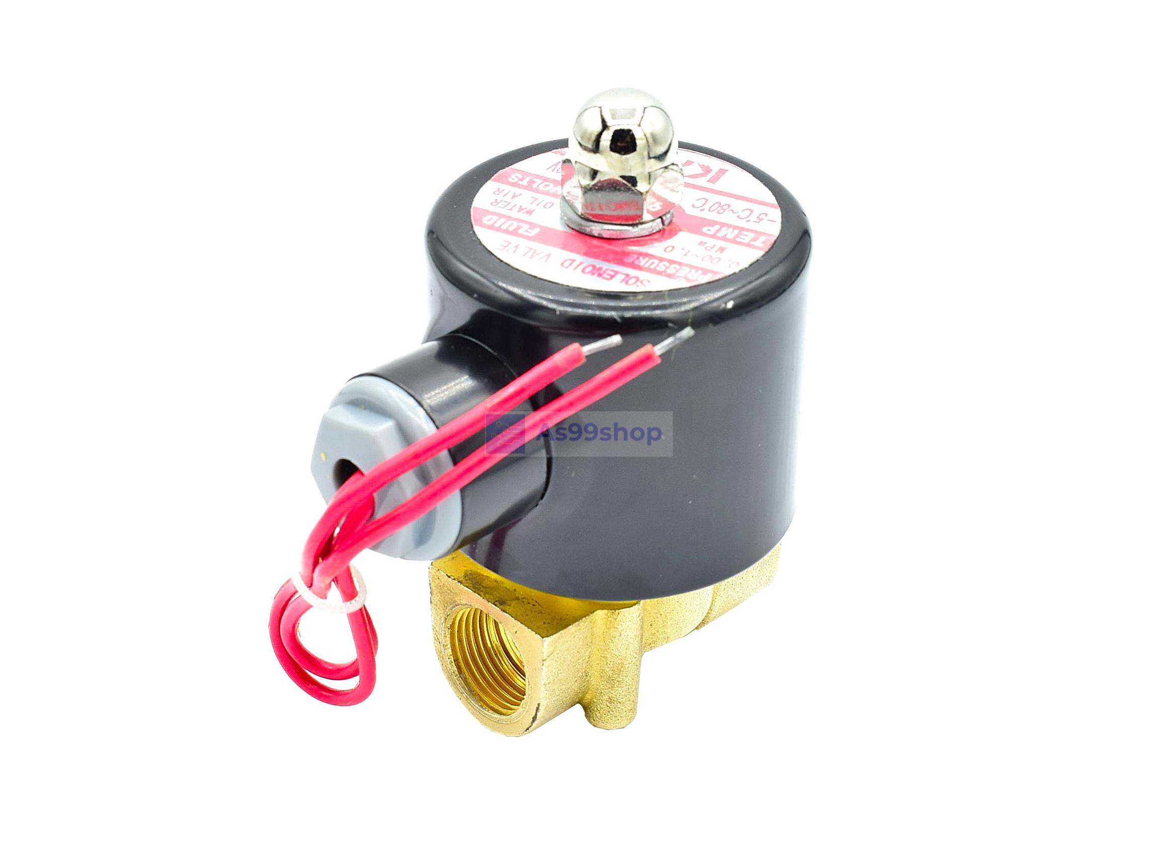 Solenoid Valve โซลินอยด์วาล์วทองเหลือง NC ปกติปิด 3/8" 220VAC