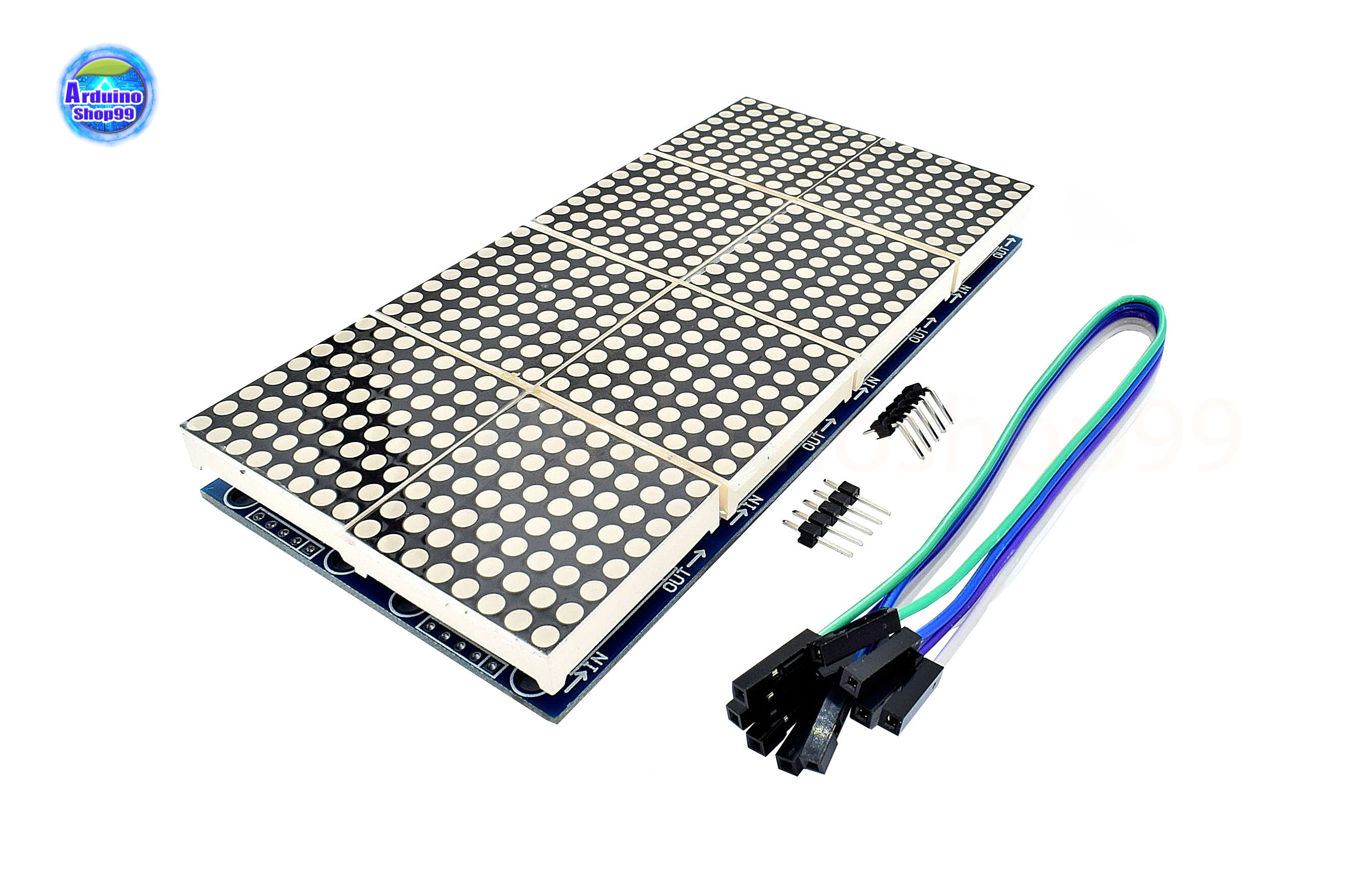MAX7219 dot matrix module 16*32 สีแดง Red