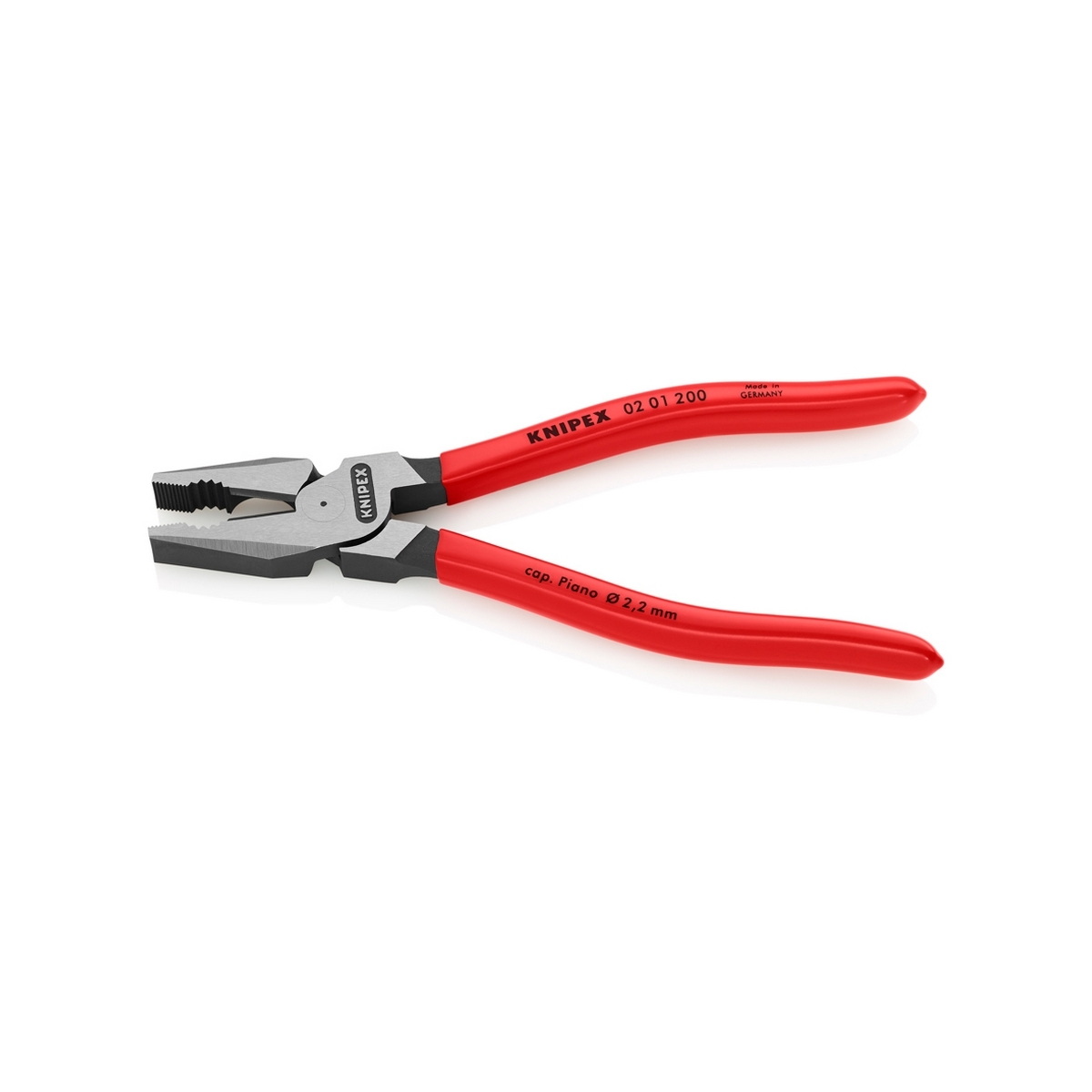 KNIPEX 02 01 200 คีมอเนกประสงค์ชนิดแรงงัดสูง เคลือบดำ 200mm