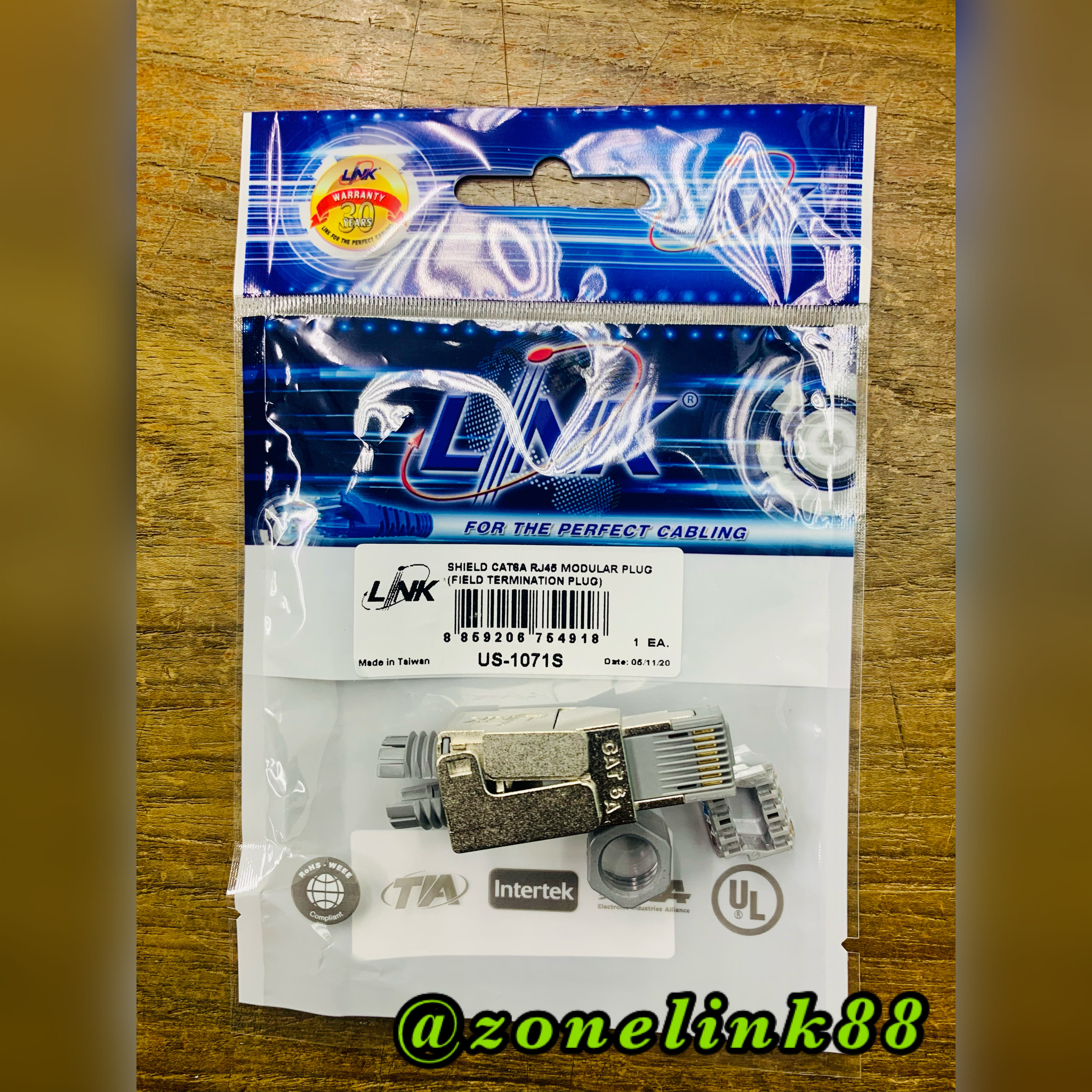 US-1071S SHIELD CAT6A RJ45 Modular Plug(Field Termination Plug)