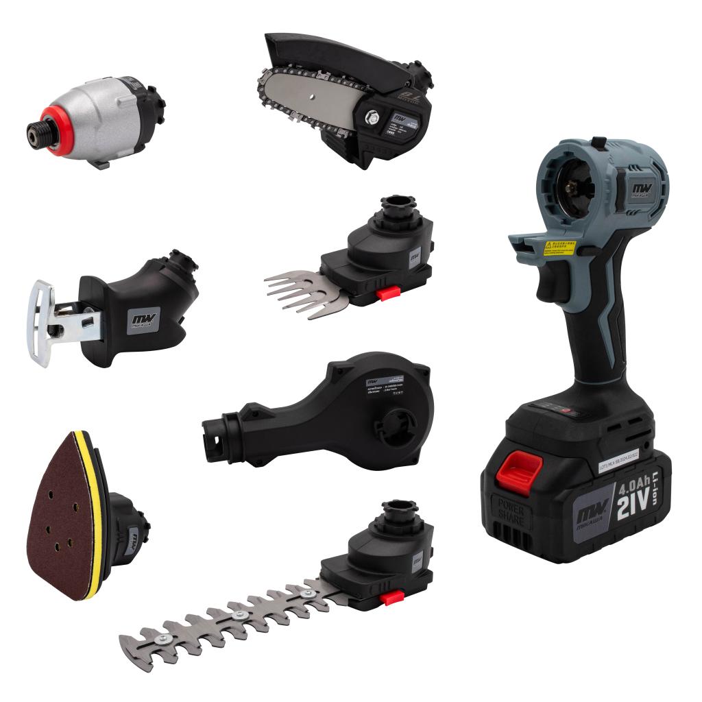 MIKAWA MLX-7B ชุดสว่านแบตเตอรี่ (COMBO 7+1) สว่านเปลี่ยนหัว Multi-Evo