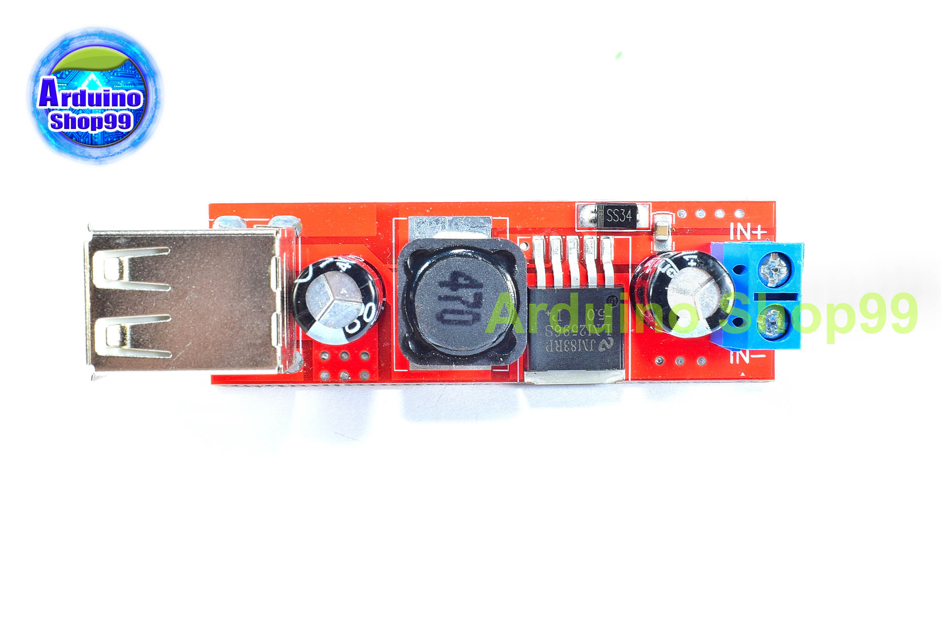 Dual USB Step-Down input 9V/12V/24V/36V output 5V DC-DC 3A