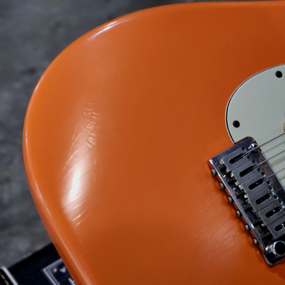 (USED) Schecter USA Custom Shop Nick Johnston Signature Atomic Orange Aged (SIGNED)