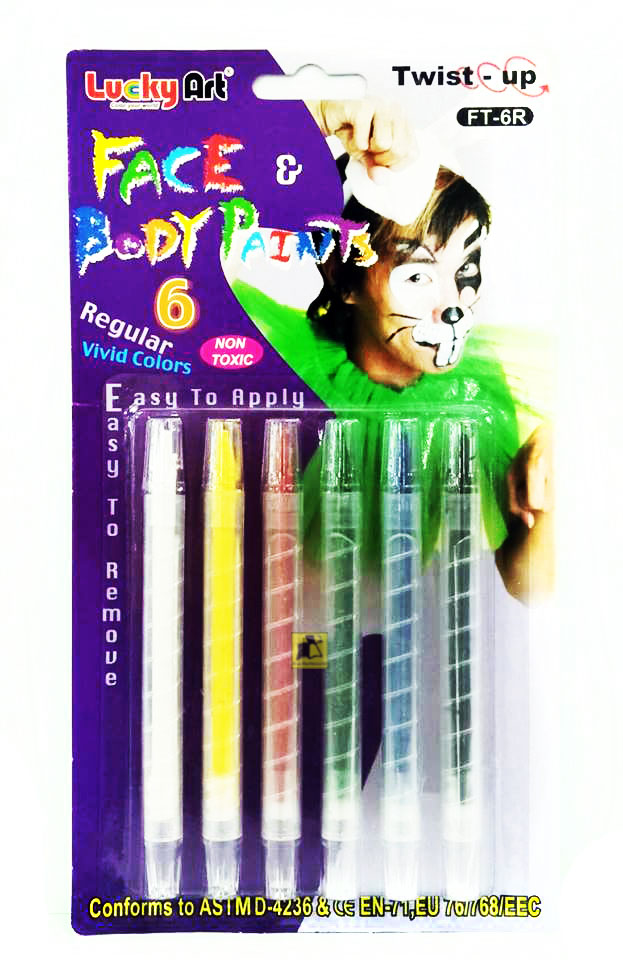 สีเขียนหน้าธรรดา FT-6R (1x6) คละสี