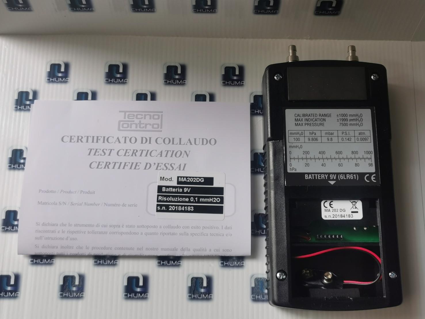 Techno Control,Digital Micromanometer, MA202DG