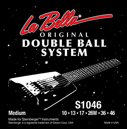 LA BELLA - DOUBLE BALL SYSTEM MEDIUM 10-46 สายกีตาร์หัวตัด