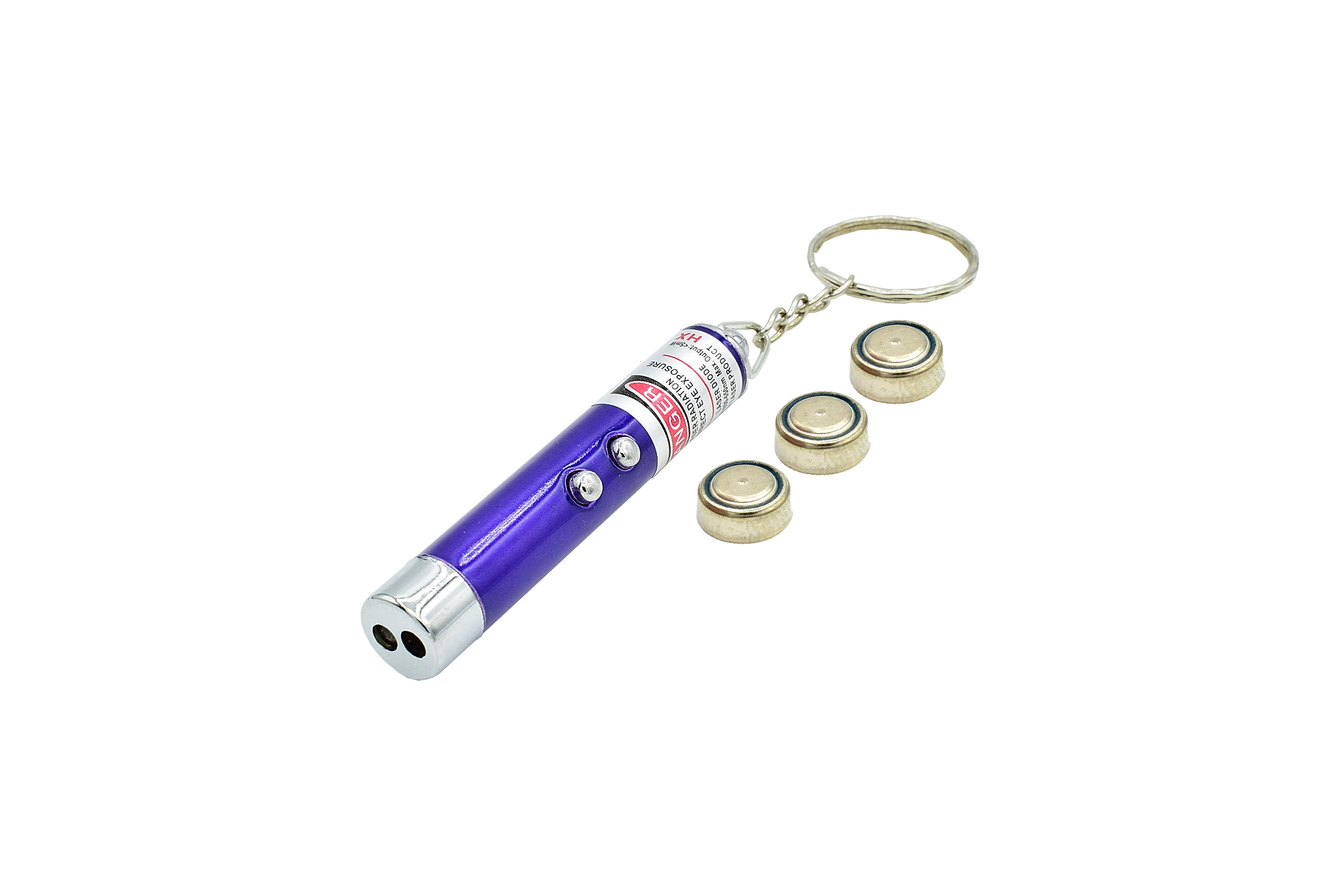 2 in 1 Laser Pointer Pen + Lighting LED Torch (Violet) พร้อมพวงกุญแจ