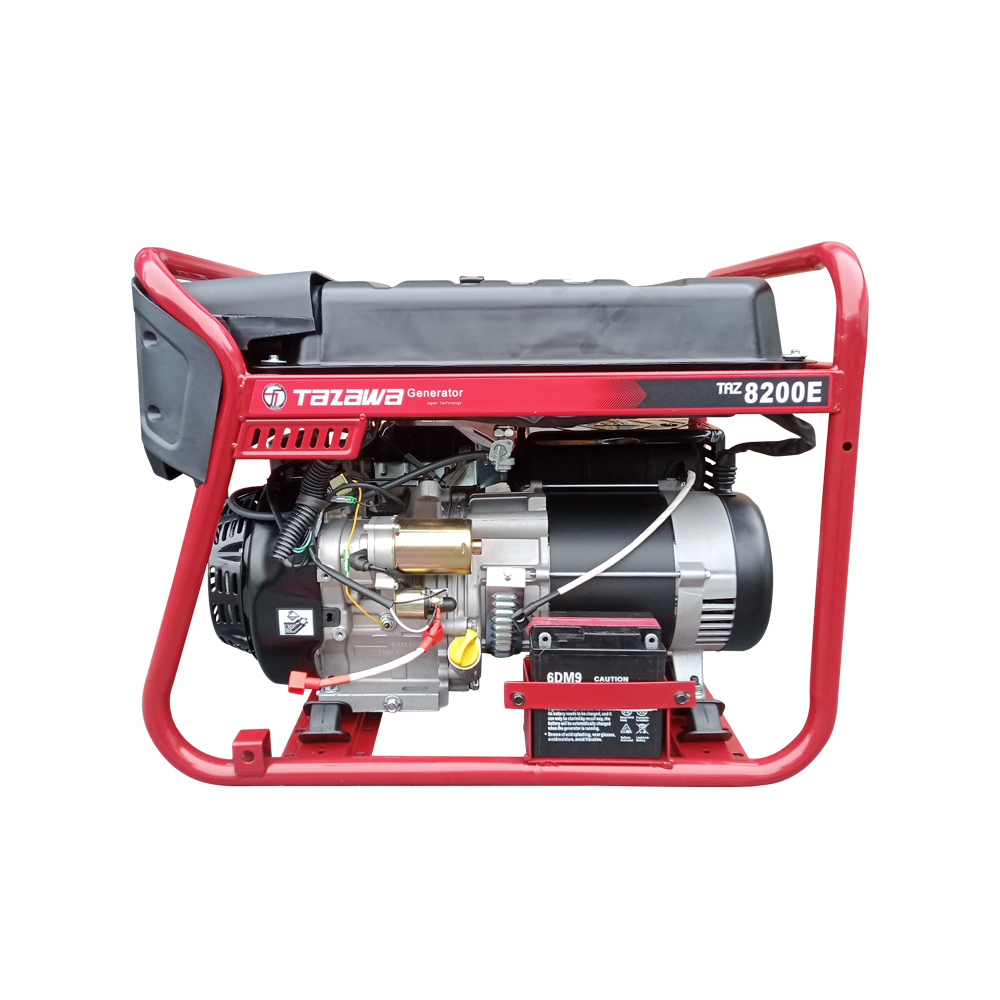 TAZAWA TAZ8200E เครื่องปั่นไฟ 7kW/220V พร้อมระบบ AVR เบนซิน 18HP กุญแจ+แบต