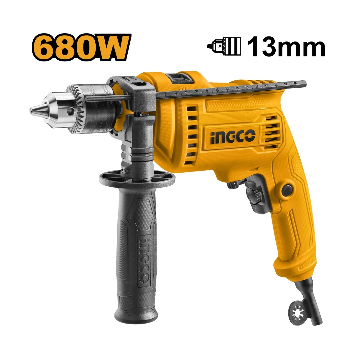 INGCO ID6808 สว่านกระแทกไฟฟ้า 1/2" 680W 0-3000rpm