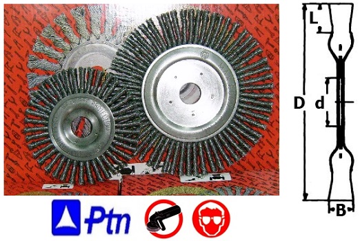 PTN 29100 แปรงลวดกลมถักเปีย 4นิ้ว-7นิ้ว