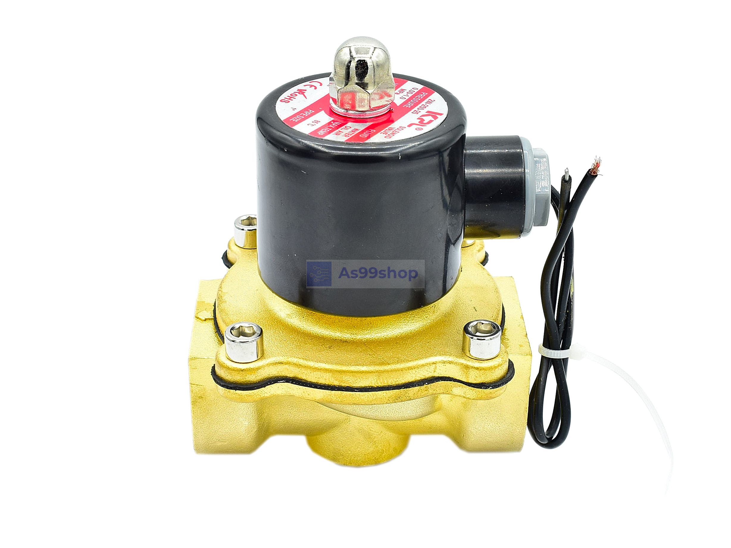 Solenoid Valve โซลินอยด์วาล์วทองเหลือง NC ปกติปิด 1" 24VDC