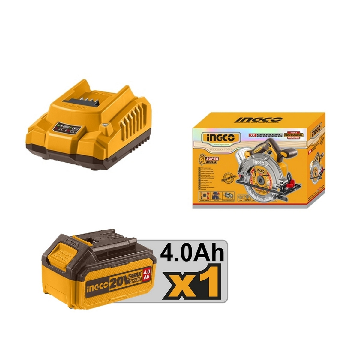 INGCO CSLI16521 เลื่อยวงเดือนไร้สาย 6" 20V แบตx1