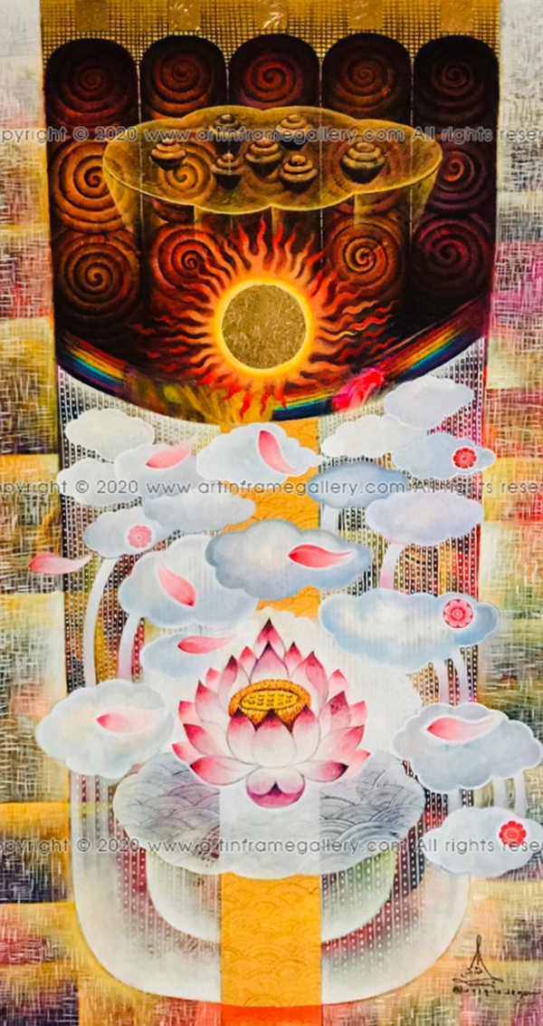 ผลงานศิลปะ "ธาตุ 4 พระพุทธบาท"