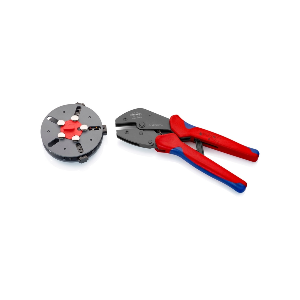 KNIPEX 97 33 01 คีมย้ำหางปลา รุ่น Multi Crimp เปลี่ยนหัว 3Die