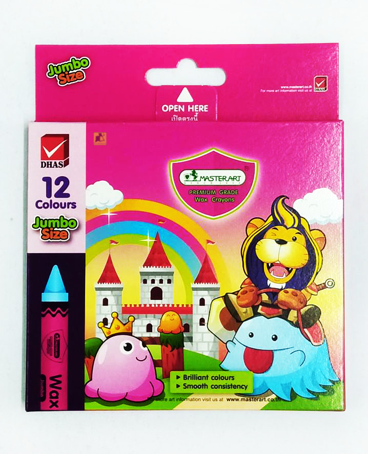 มาสเตอร์อาร์ต สีเทียน จัมโบ้ 12 สี/กล่อง