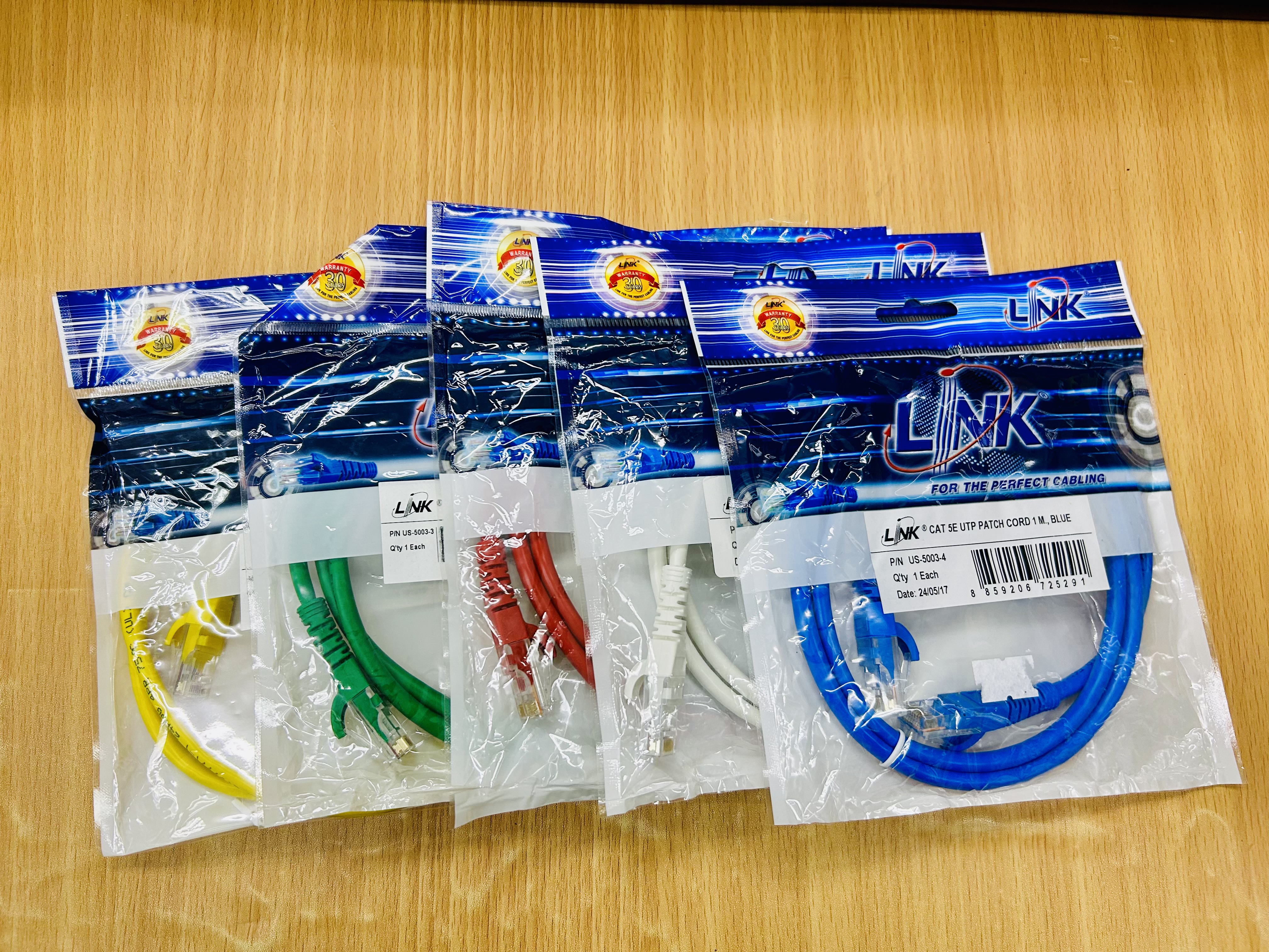 Link CAT5E Ethernet Patch Cord 1m.