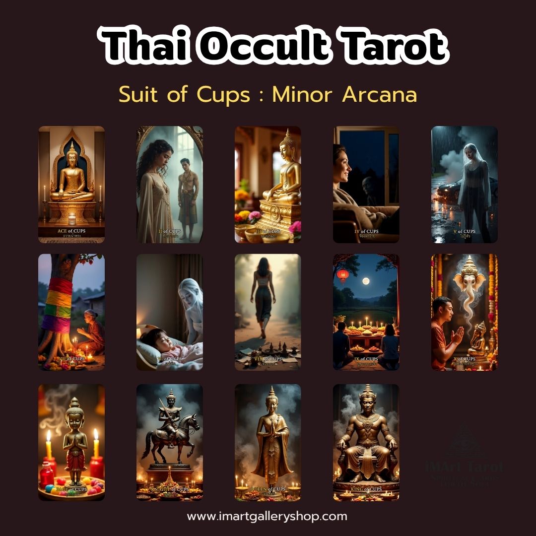 Thai Occult Tarot ความมืดที่ซ่อนอยู่หลังม่านแห่งความศรัทธา 78 ใบ