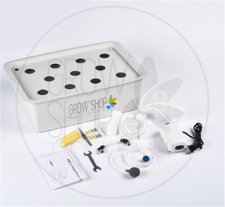 ชุดกระถางไฮโดรโปนิกส์ (Hydroponics) สำหรับเพาะเมล็ดและต้นอ่อน (Nesery Kit) พร้อมอุปกรณ์ให้ออกซิเจน 43x29x16cm