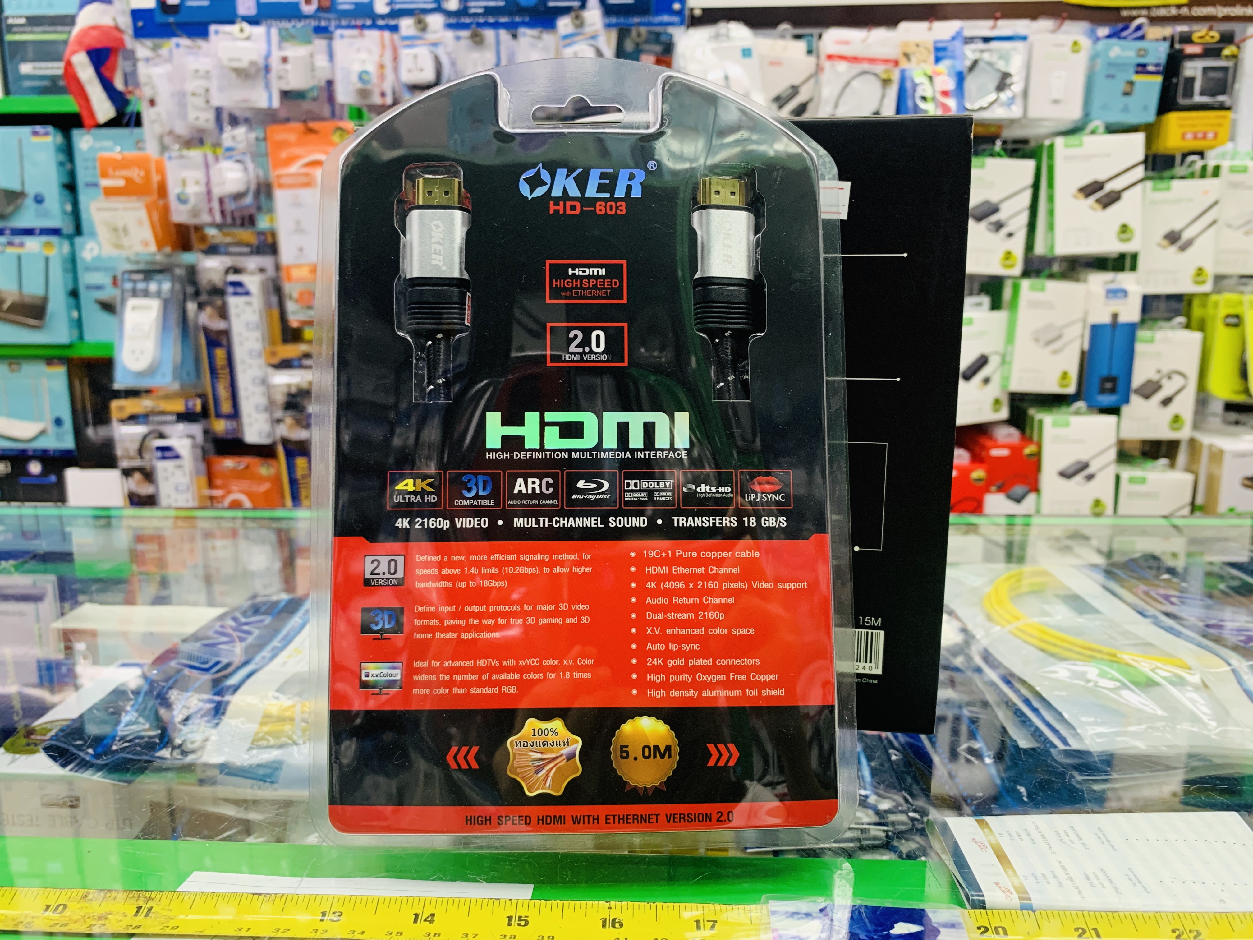 OKER สายเคเบิล HDMI รุ่น HD-603 2.0 ความยาว 5 เมตร