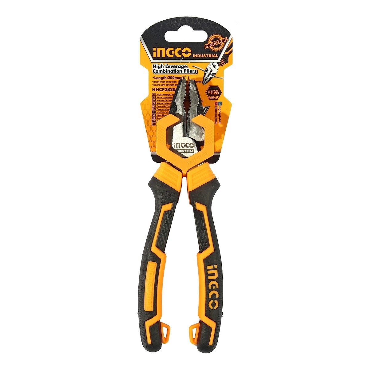 INGCO HHCP28200 คีมปากจิ้งจก 8"