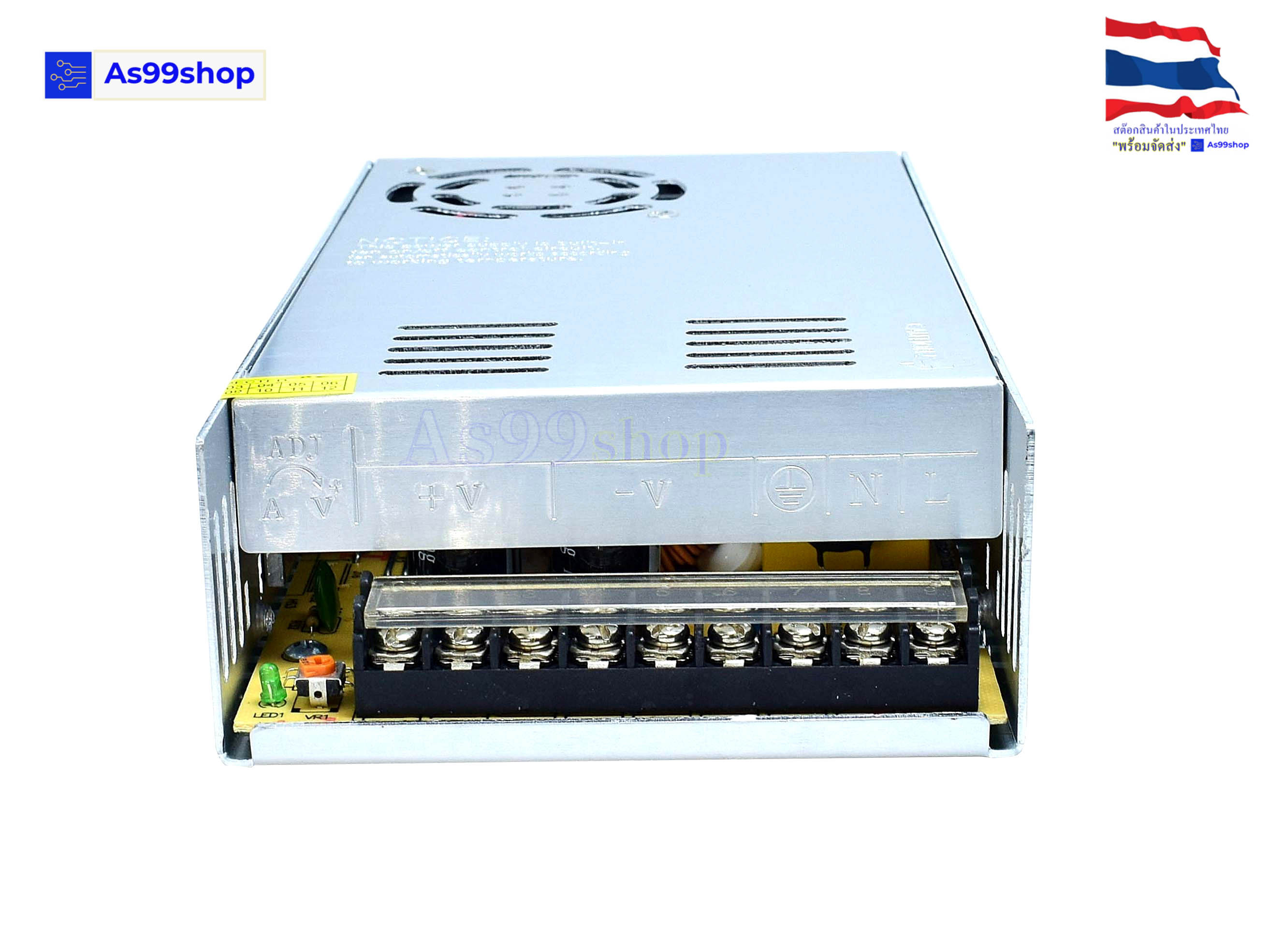 สวิตชิ่งเพาเวอร์ซัพพลาย Switching Power Supply 48V 7.5A 360W(สีเงิน) S-360-48