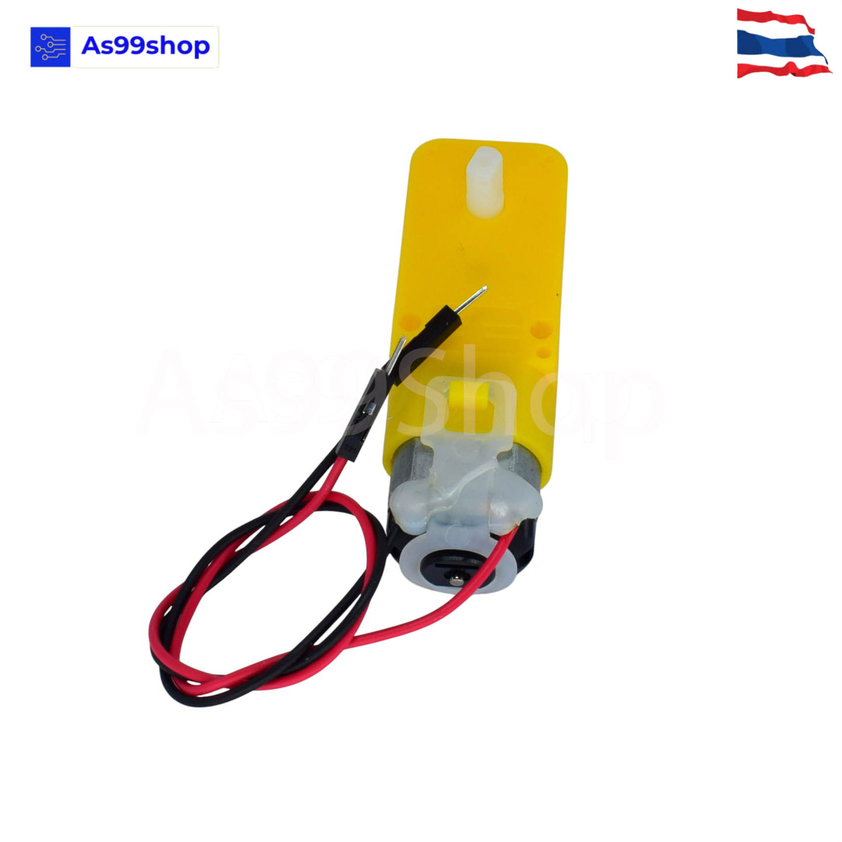 Gear Motor 1:48 แบบแกนใส่ล้อได้ 2 ด้าน(พร้อมสายจั๊มฟ์)