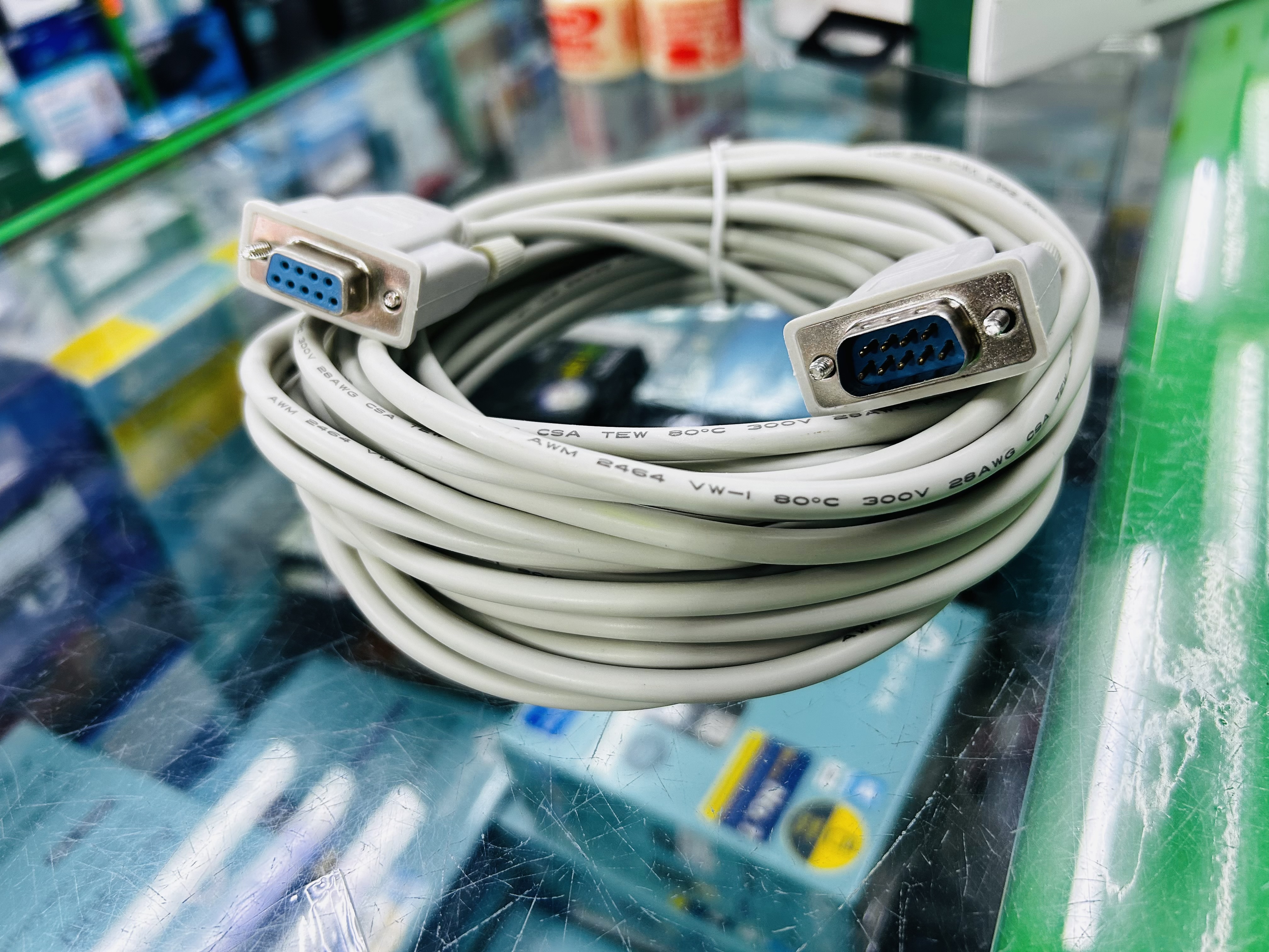 RS232 Male to RS232 Female 10m. Serail cable