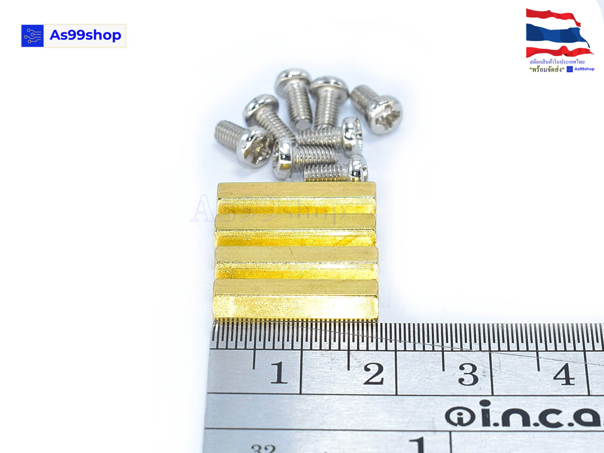 M3*18 double-pass hexagonal Copper column (female-female)+Nut M3*6 = 8 ตัว