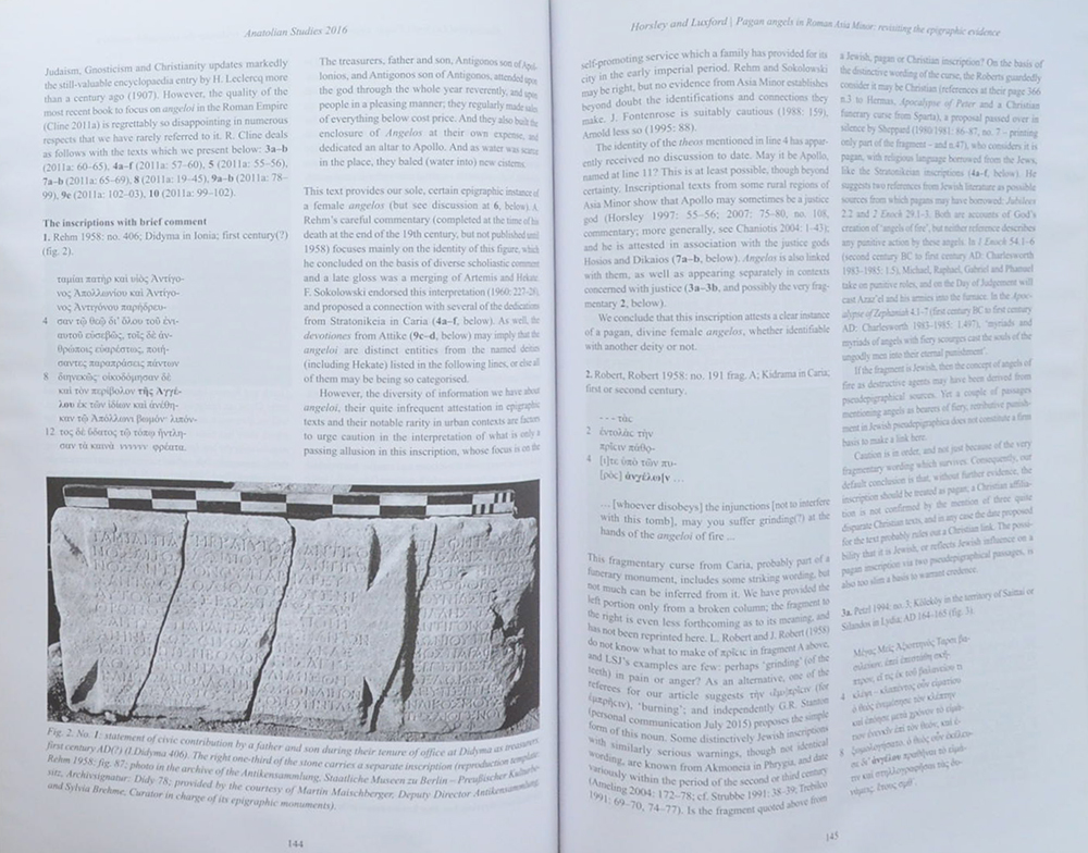 ANATOLIAN STUDIES Volume 66/2016