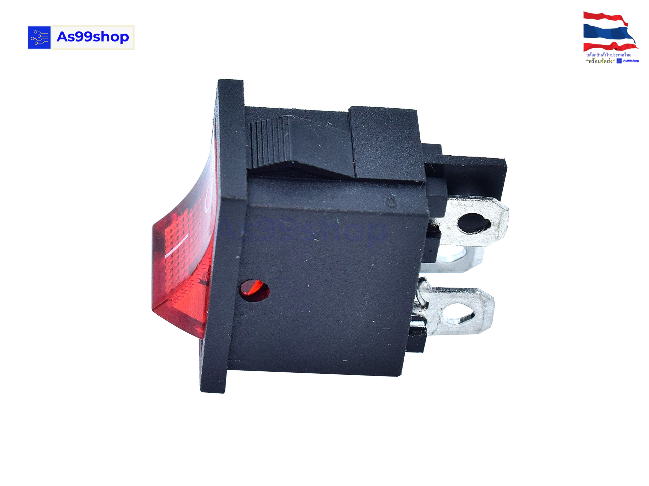 KCD1-4 Switch 4 Pin AC 250V 6A /125V 10A Red( 2 ตัว)