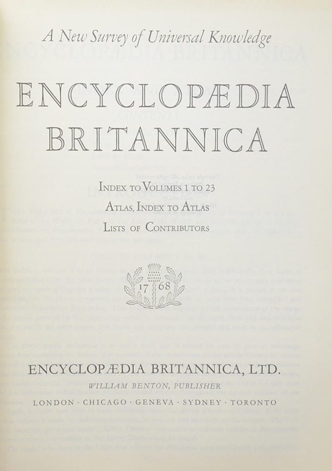 ENCYCLOPAEDIA BRITANNICA (24 เล่ม A-Z)
