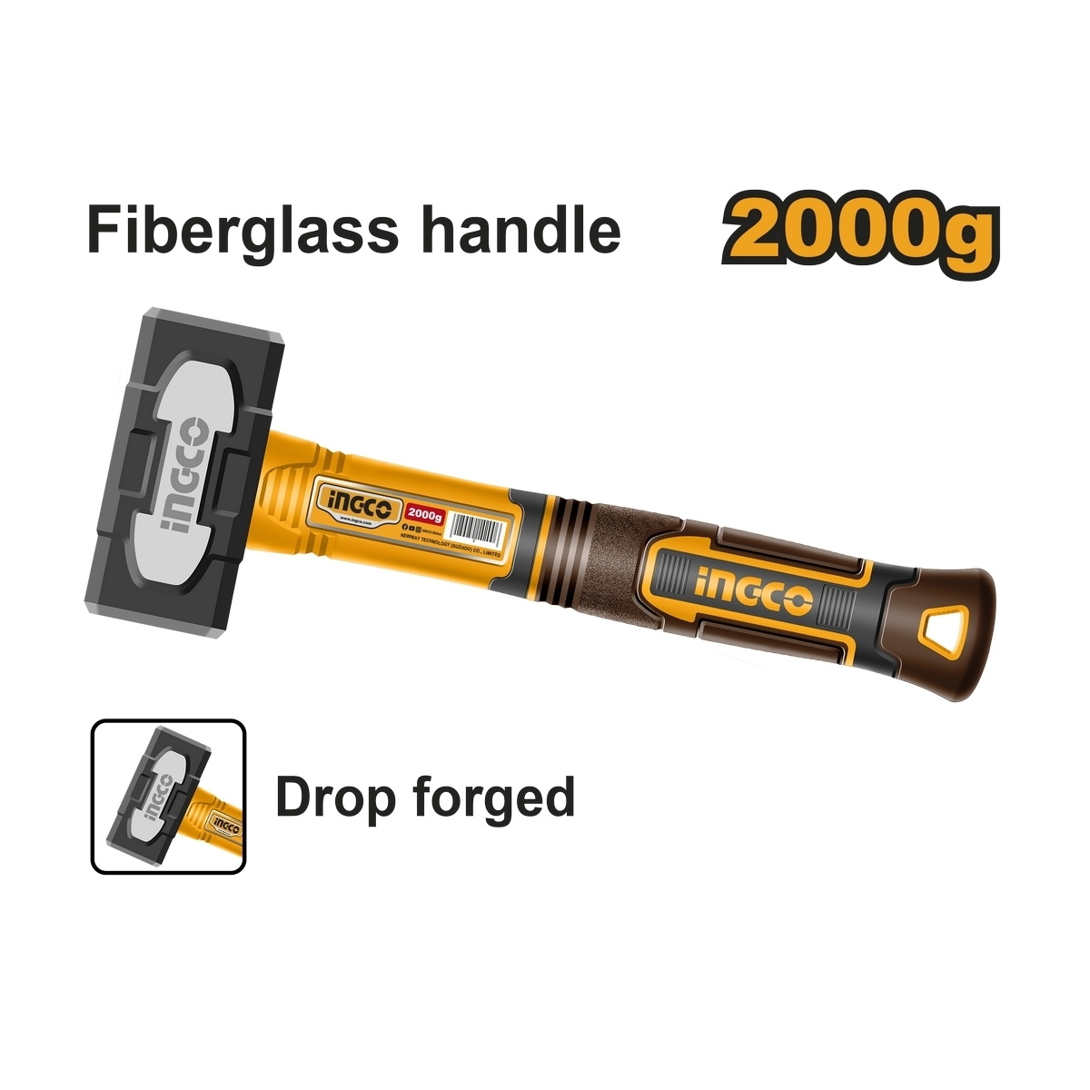 INGCO HSTH82000 ค้อนทุบด้ามไฟเบอร์ 2000g