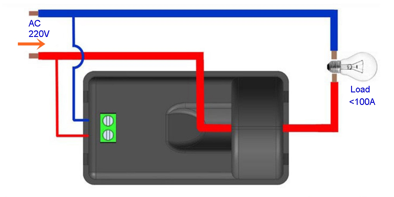 PZEM-026 AC มิเตอร์ดิจิตอล 0-100A 40-400V แสดง โวลท์ แอมป์ มี CT ในตัว รุ่น PZEM-026-AC