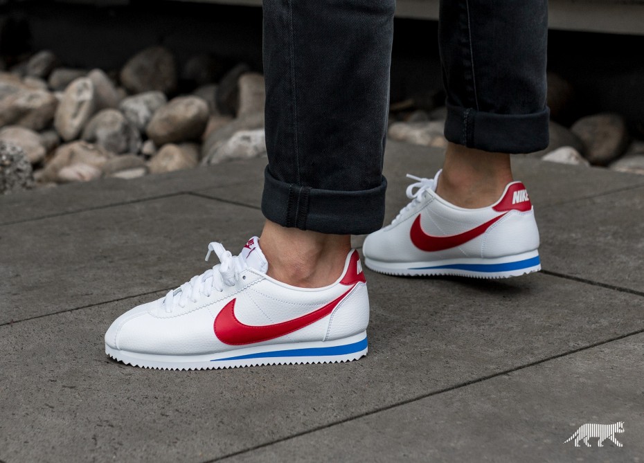 Nike Cortez Leather White Red