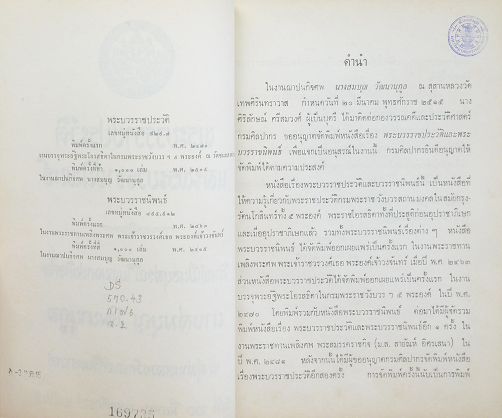พระบวรราชประวัติและพระบวรราชนิพนธ์ (ขายตามสภาพ)