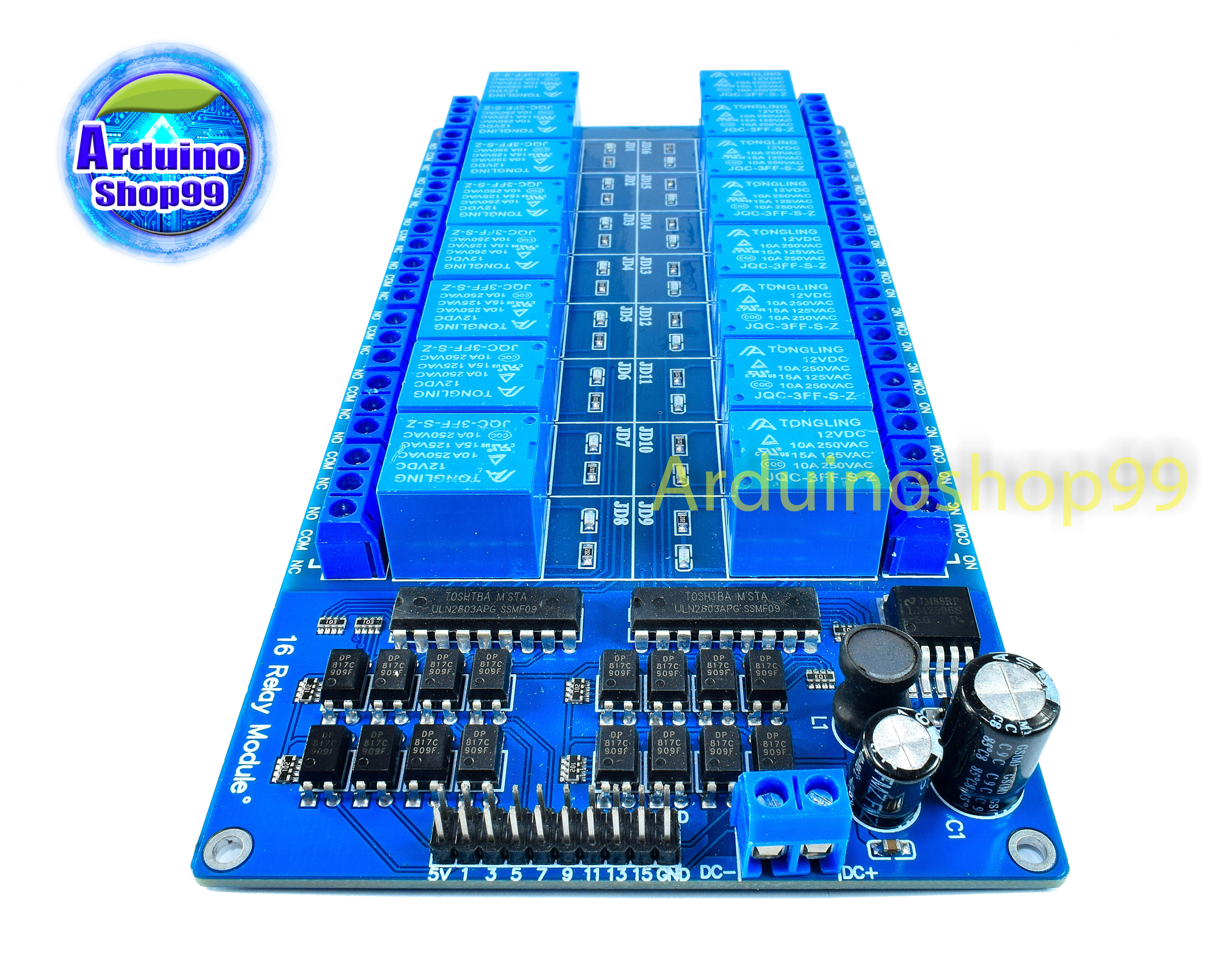 Relay 12V 16 Channel optocoupler protection LM2596