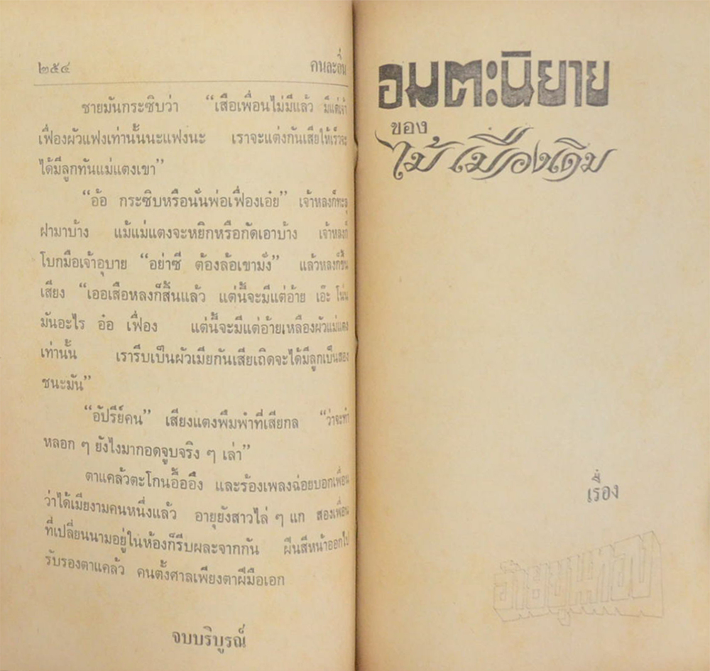 คนละถิ่น-อ้ายขุนทอง (เล่มเดียวจบ / ขายตามสภาพ)