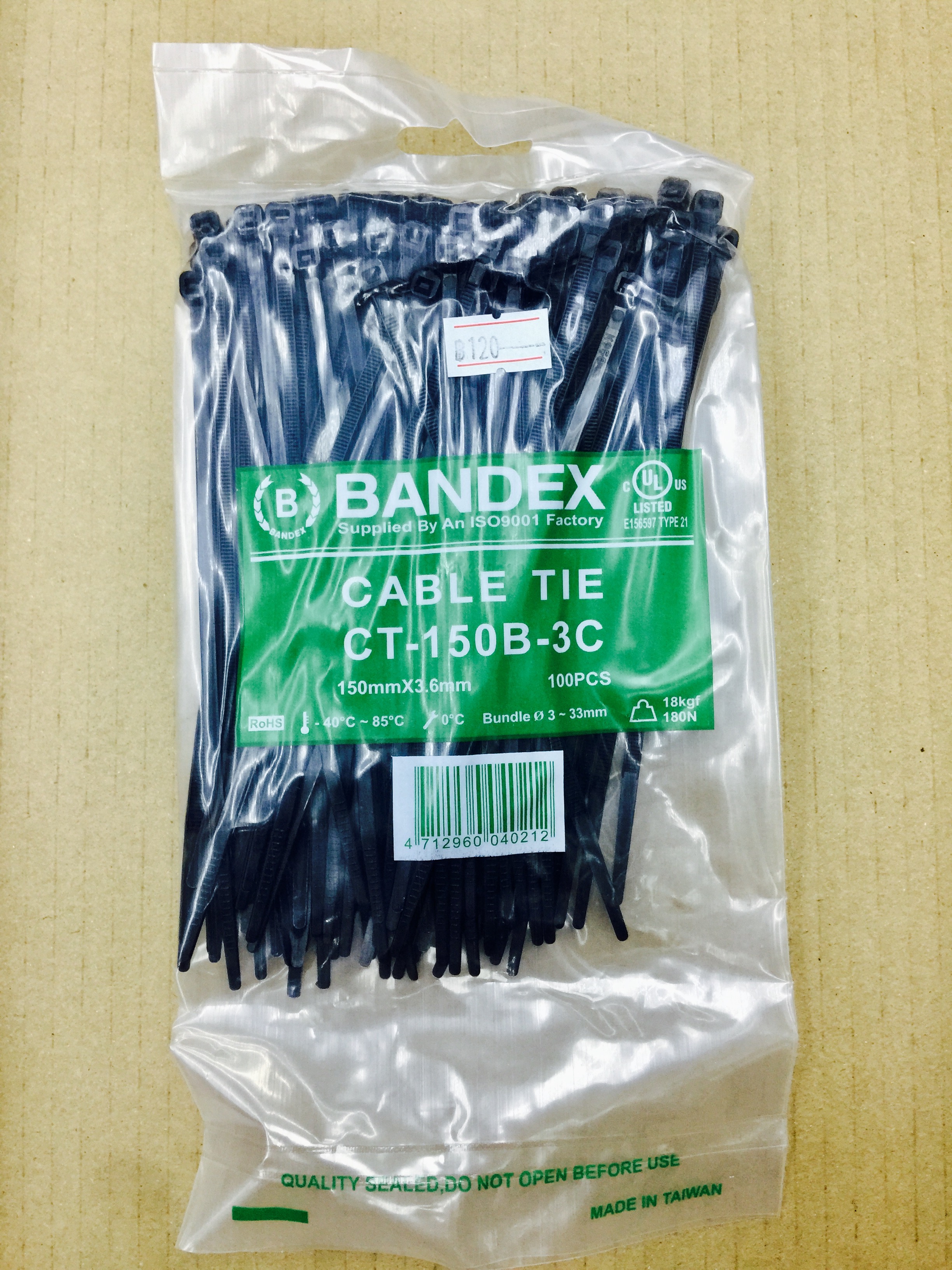 Cable Tie CT-150B-3C 6นิ้ว