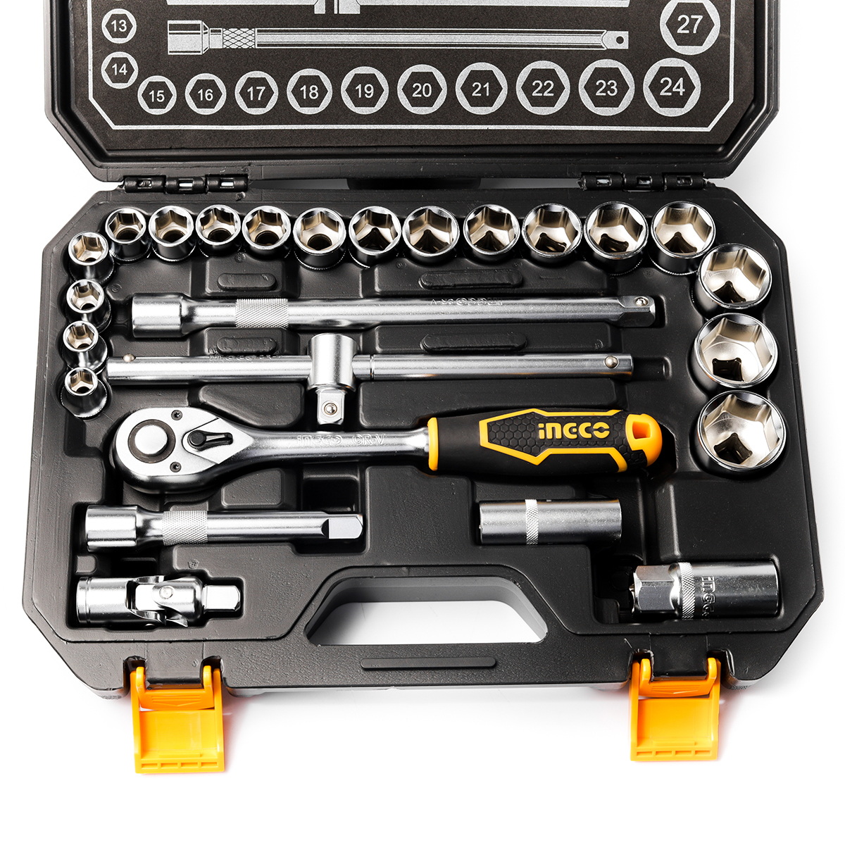 INGCO HKTS12251 ชุดลูกบ็อกซ์ 1/2" 25 ชิ้น