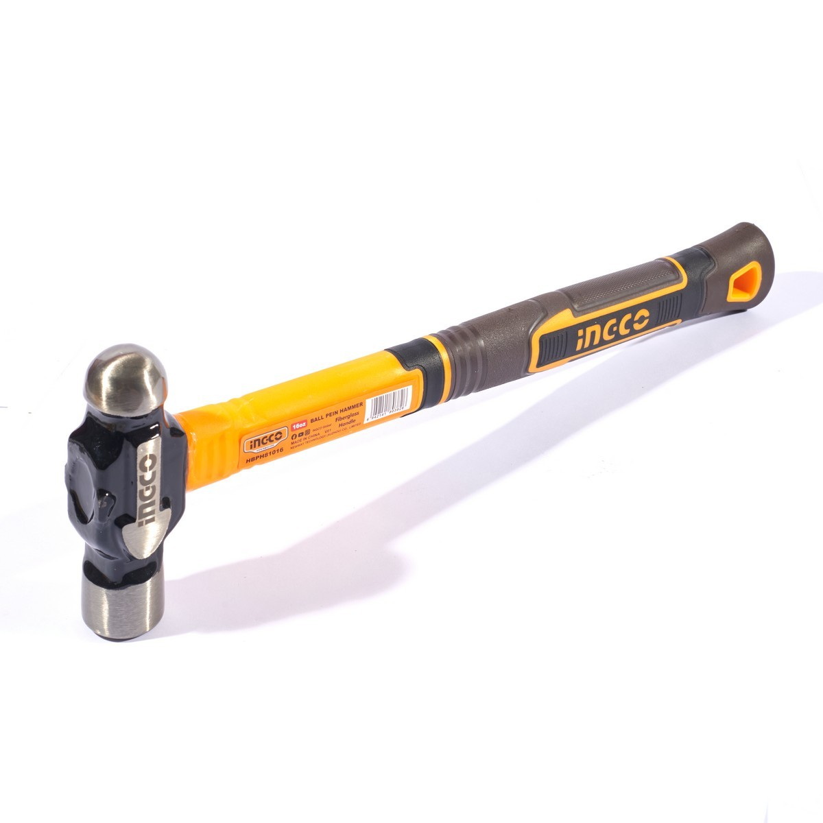 INGCO HBPH81016 ค้อนหัวกลม ด้ามไฟเบอร์ 16oz