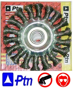 PTN 29100 แปรงลวดกลมถักเปีย 4นิ้ว-7นิ้ว