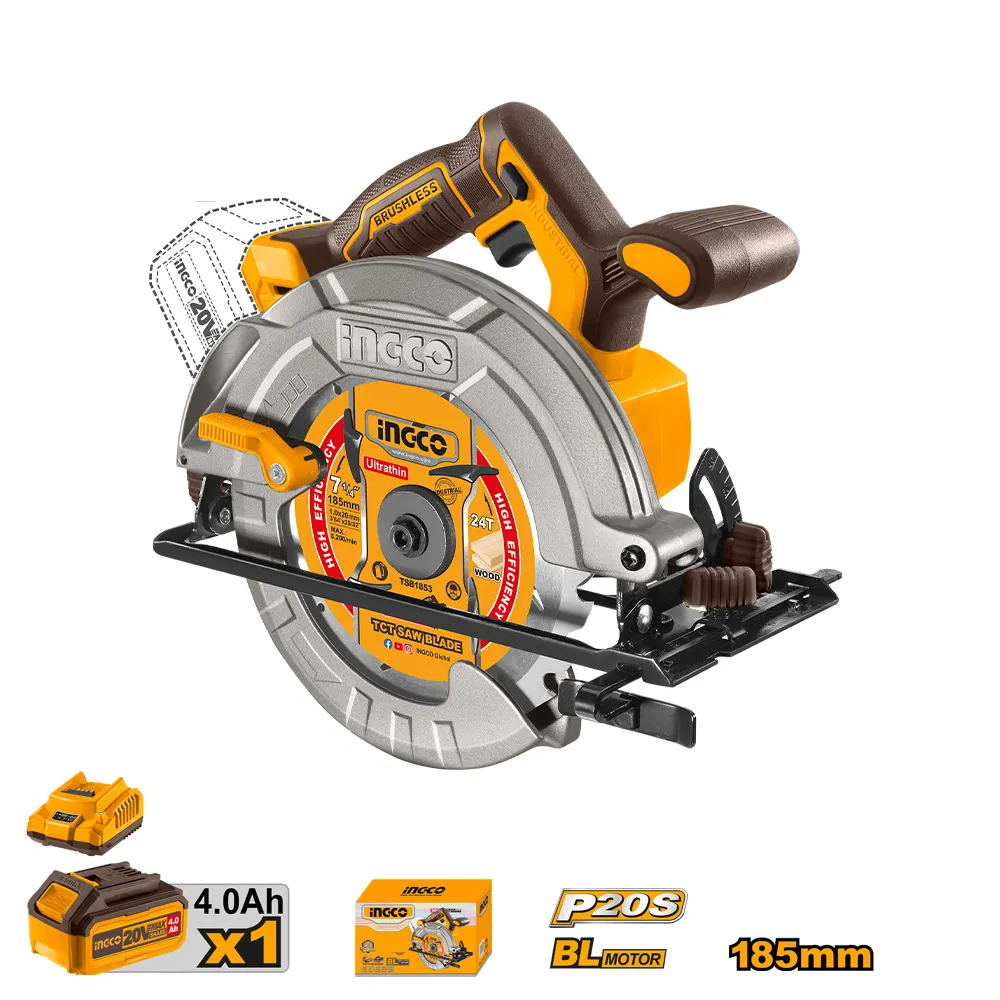 INGCO CSLI18511 เลื่อยวงเดือนไร้สาย 7" 20V แบตx1