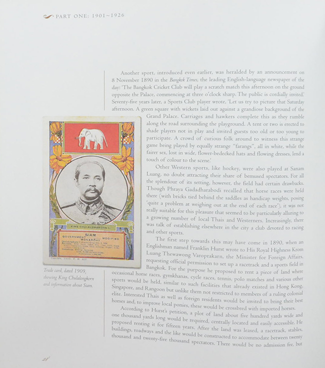 CELEBRATING 100 YEARS THE ROYAL BANGKOK SPORTS CLUB