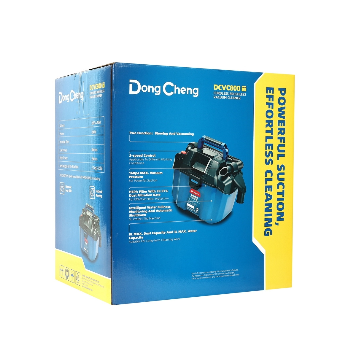 Dong Cheng DCVC800-Z เครื่องดูดฝุ่นไร้สาย แห้ง/เปียก 8L 20V (เครื่องเปล่า)