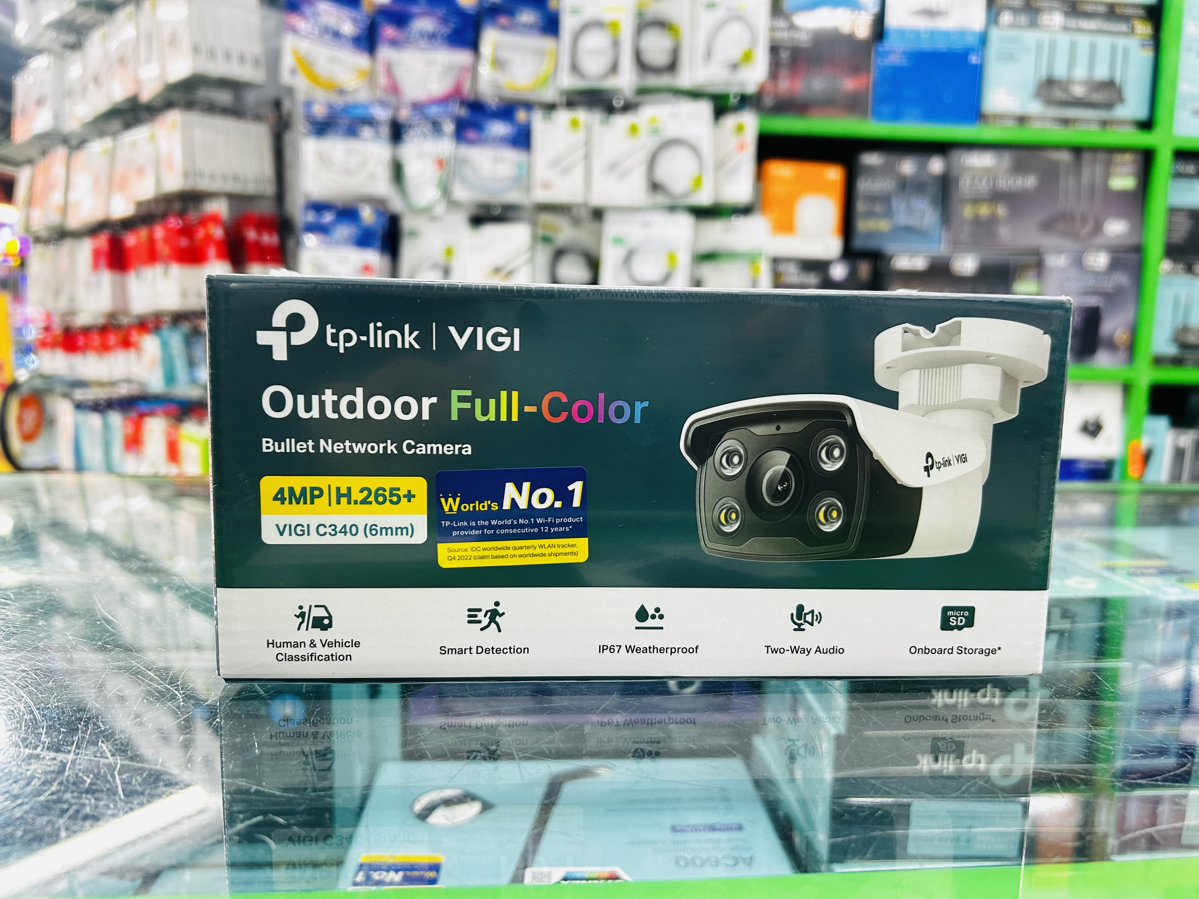 TP-Link VIGI C340(6mm) Outdoor Full-Coler Bullet Network Camera 4MP/H.265+