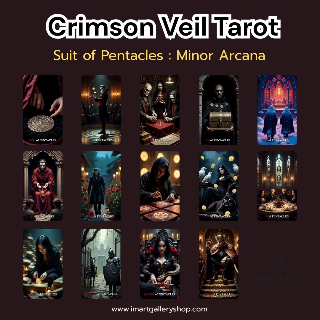 Crimson Veil Tarot ไพ่ทำนายความลับและเงามืดในใจมนุษย์ 78 ใบ