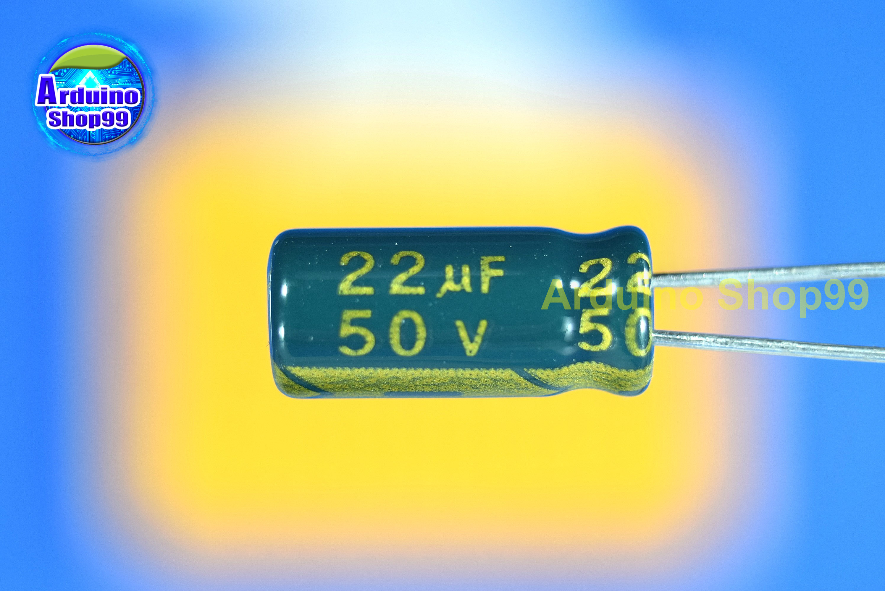 22uf 50V capacitor electrolytic(1 ชุด 10 ตัว)