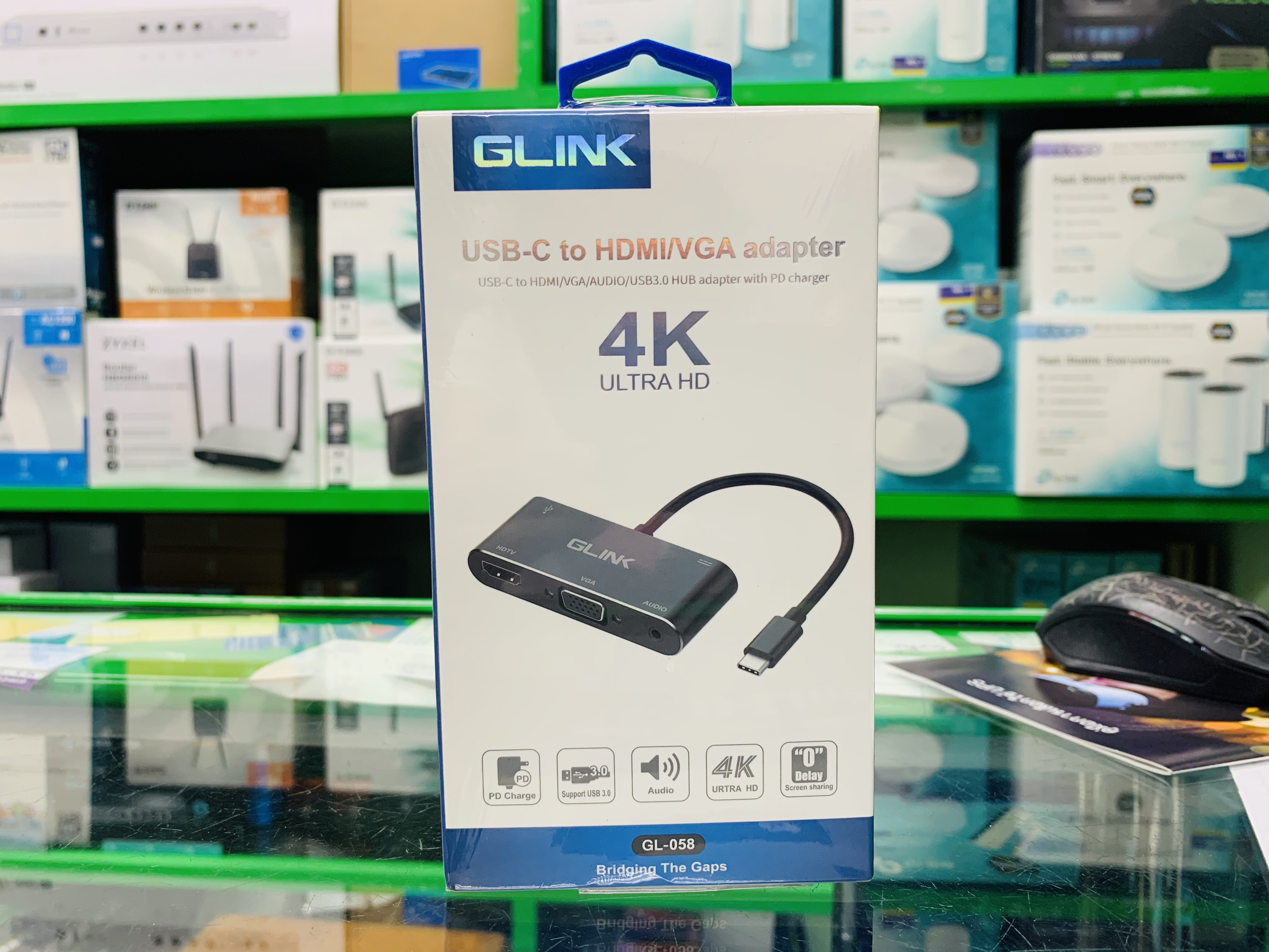 GLINK GL058 GLINK USB-C to HDMI/VGA adapter